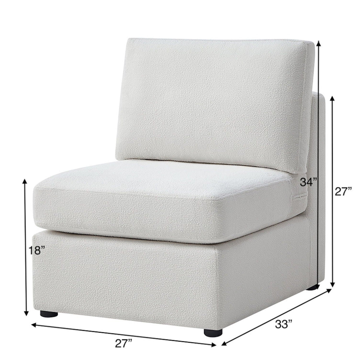 Chauncy - Armless Slipper Chair Ridgecrest Home