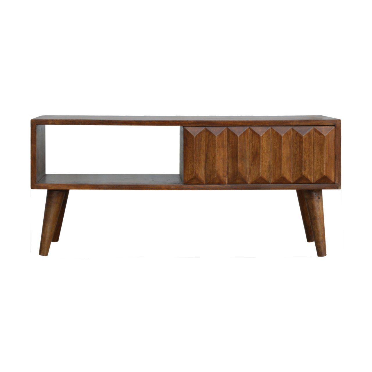 Prism Sliding Media Unit - Chestnut Artisan Furniture