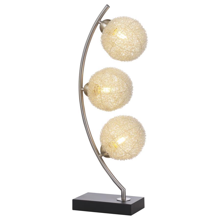 Claudia - Woven Spherical Metal Table Lamp - Black Coaster Fine Furniture
