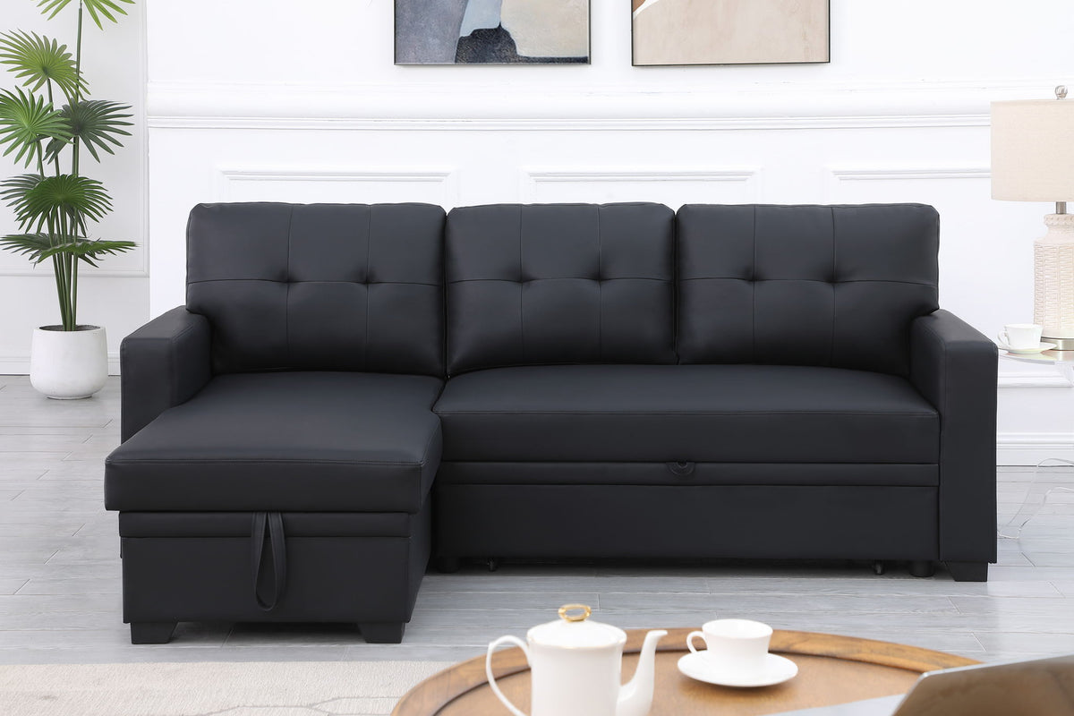 Upholstered Pull Out Sectional Sofa With Chaise Urban Retreats