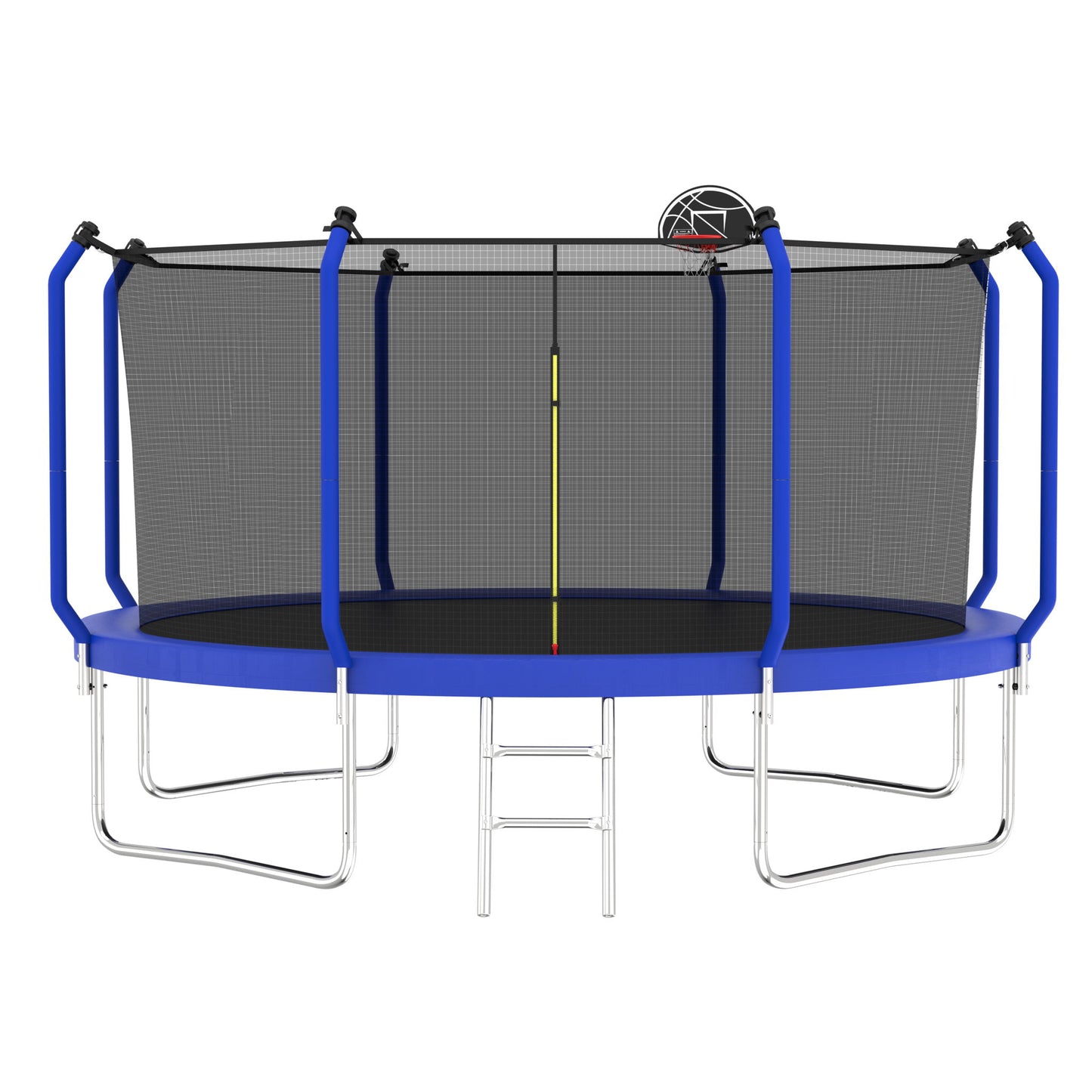 Trampoline With Basketball Hoop, Astm Approved Reinforced Type Outdoor Trampoline With Enclosure Net Daily Nest