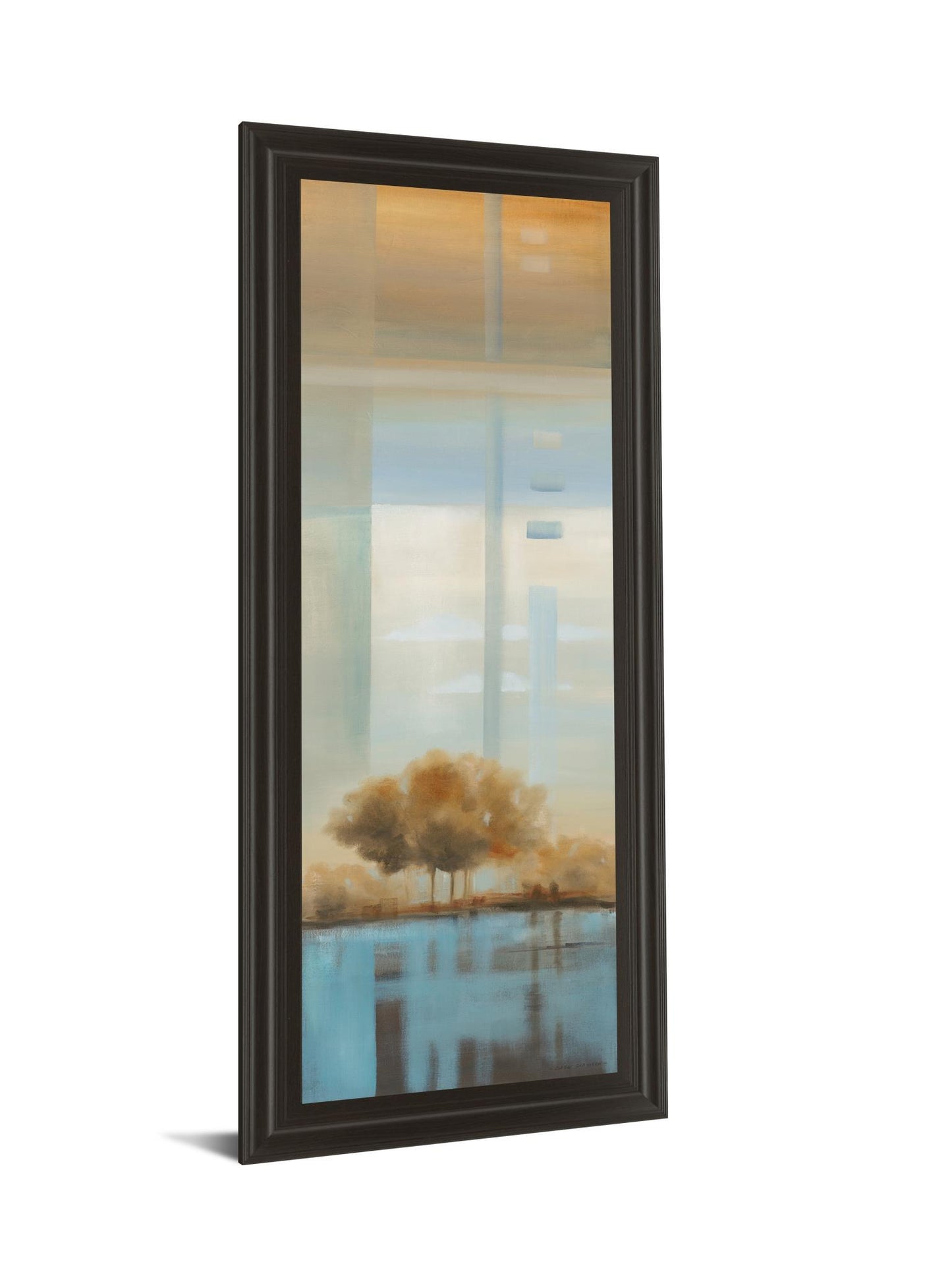 Window On The Word Il By Carol Robinson - Framed Print Wall Art - Blue Classy Living