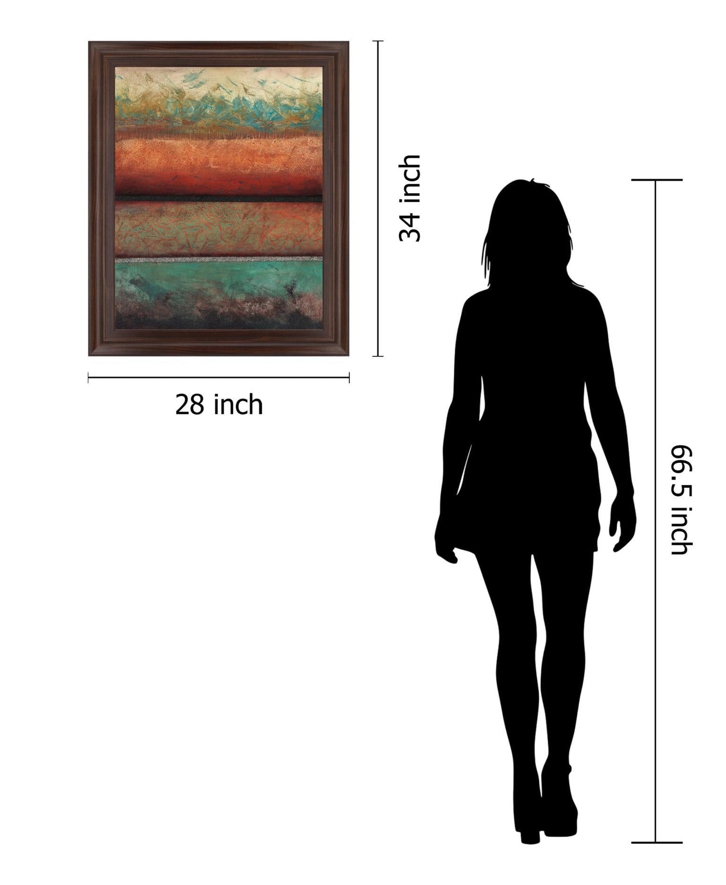 Terracotta Ember - 28" x 34" Framed Wall Art Classy Art