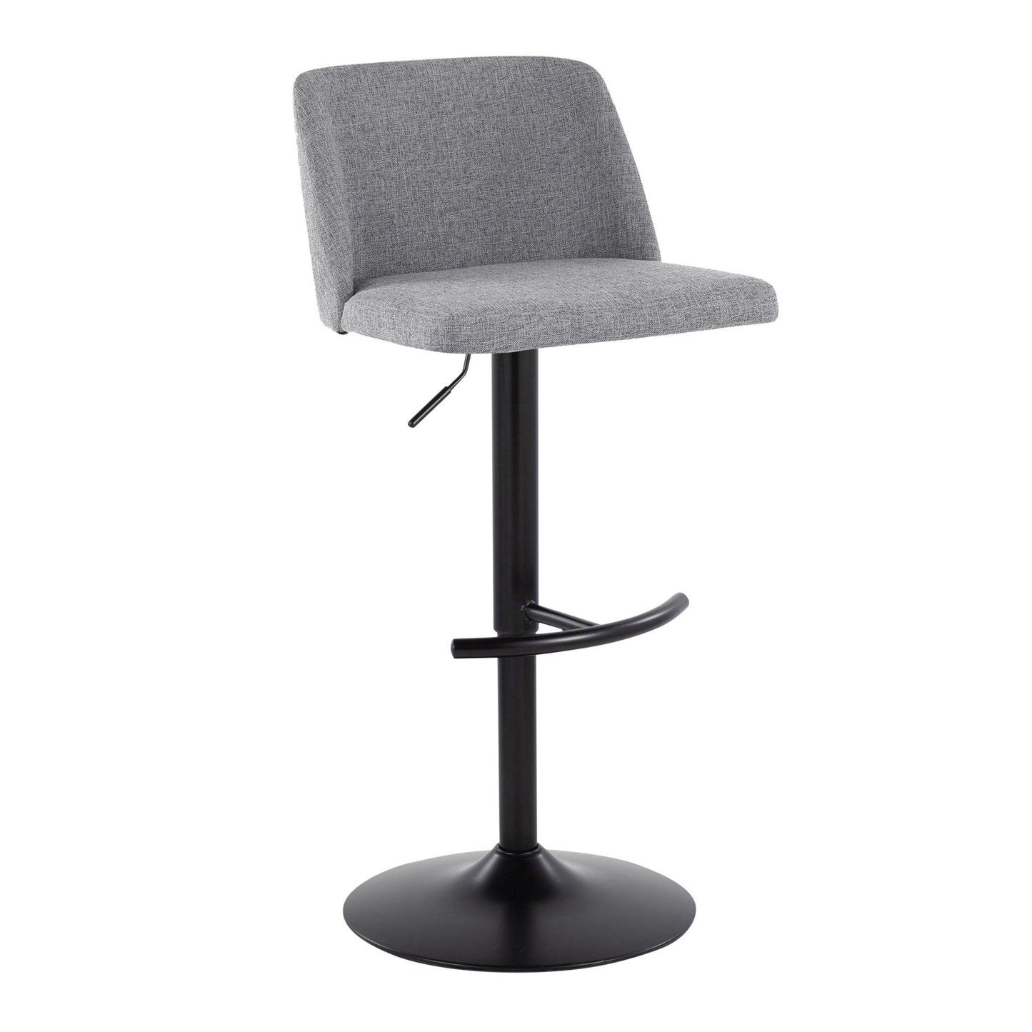 Toriano - Contemporary Adjustable Bar Stool With Rounded T Footrest (Set of 2) Lumi Source