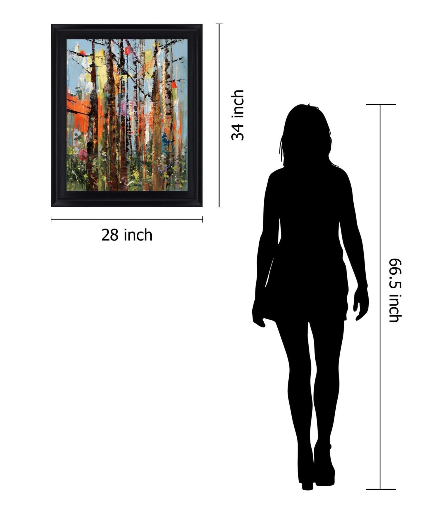 Sunlit Thicket - 28" x 34" Framed Wall Art Classy Art