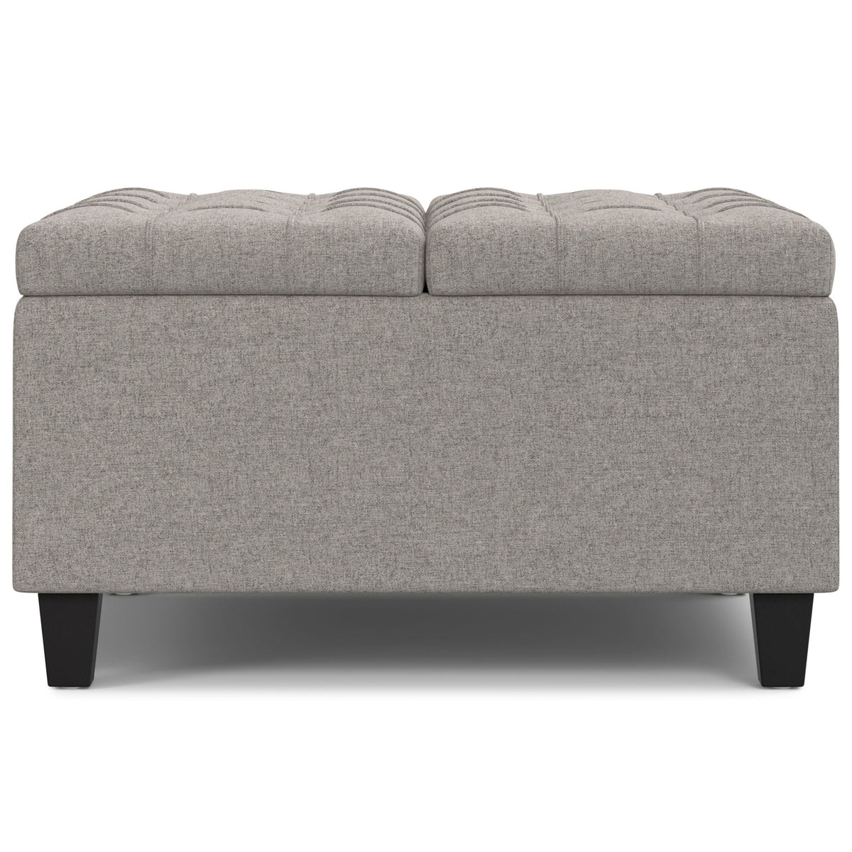 Harrison - Multifunctional Small Square Coffee Table Storage Ottoman - Gray Simpli-Home