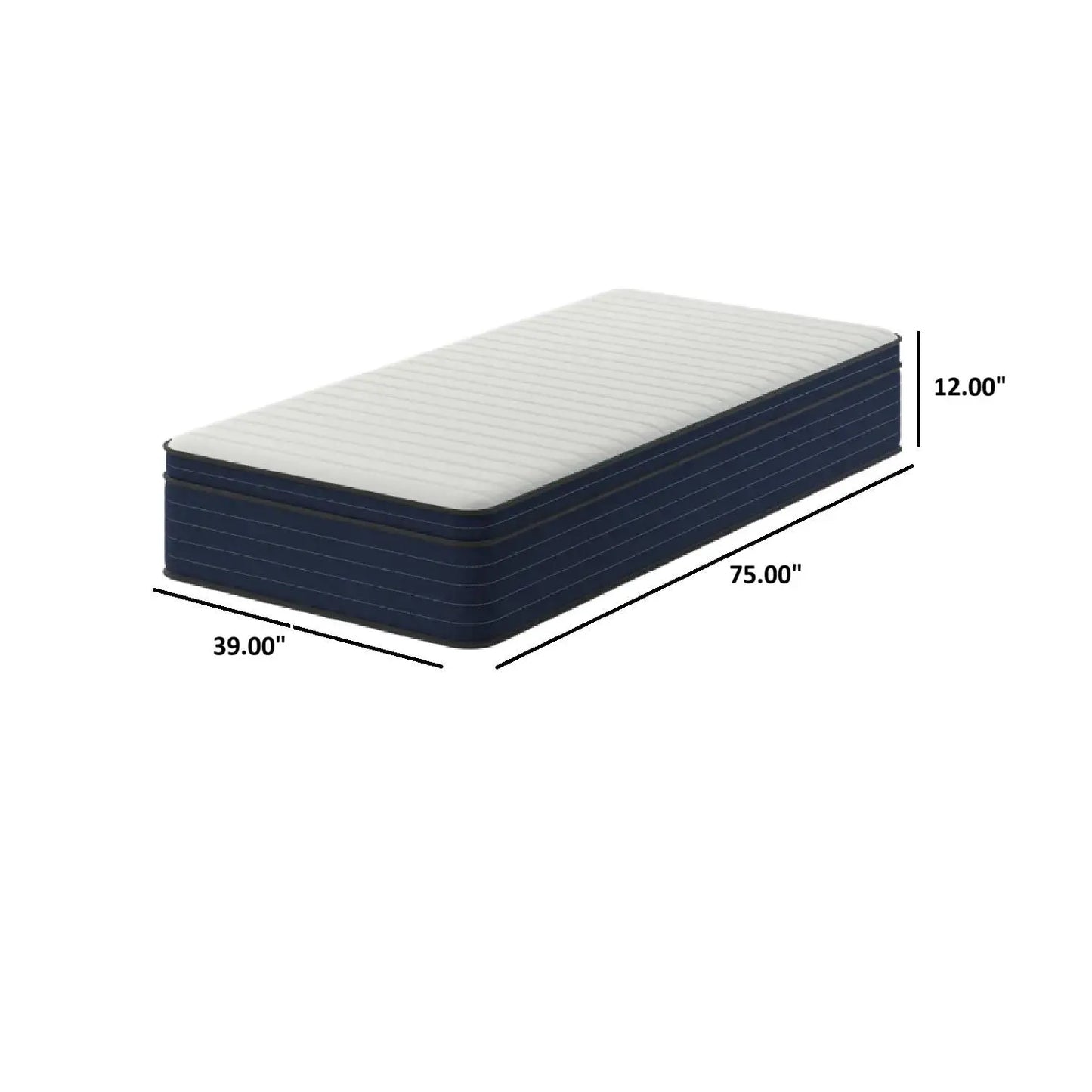12" Medium Firm Euro Top Hybrid Cooling Gel Infused Pocket Spring And Memory Foam Mattress Daily Nest