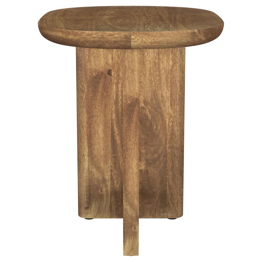Fletcher - Round Solid Mango Wood Accent Side Table - Brown Coaster Fine Furniture