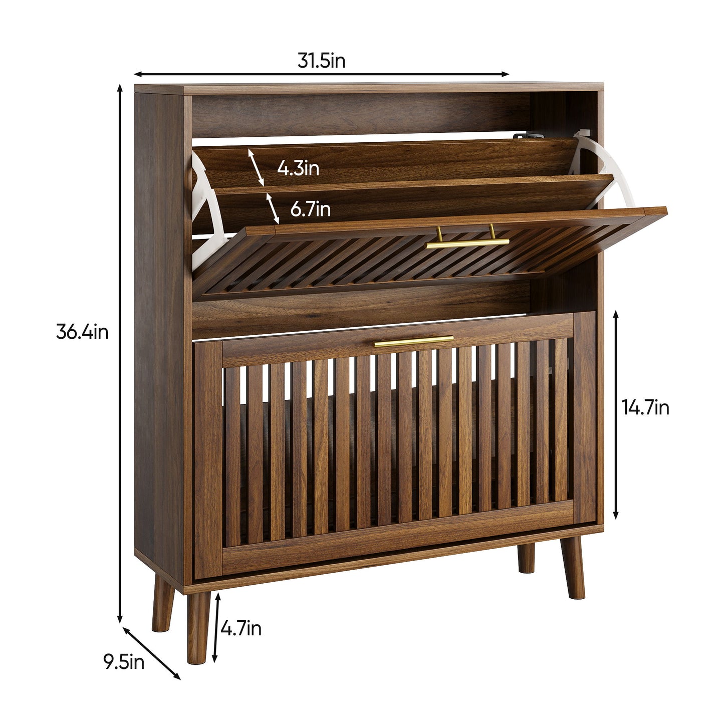 Medieval Modern Shoe Cabinet With 2 Flip Drawers And Fence Design Daily Nest