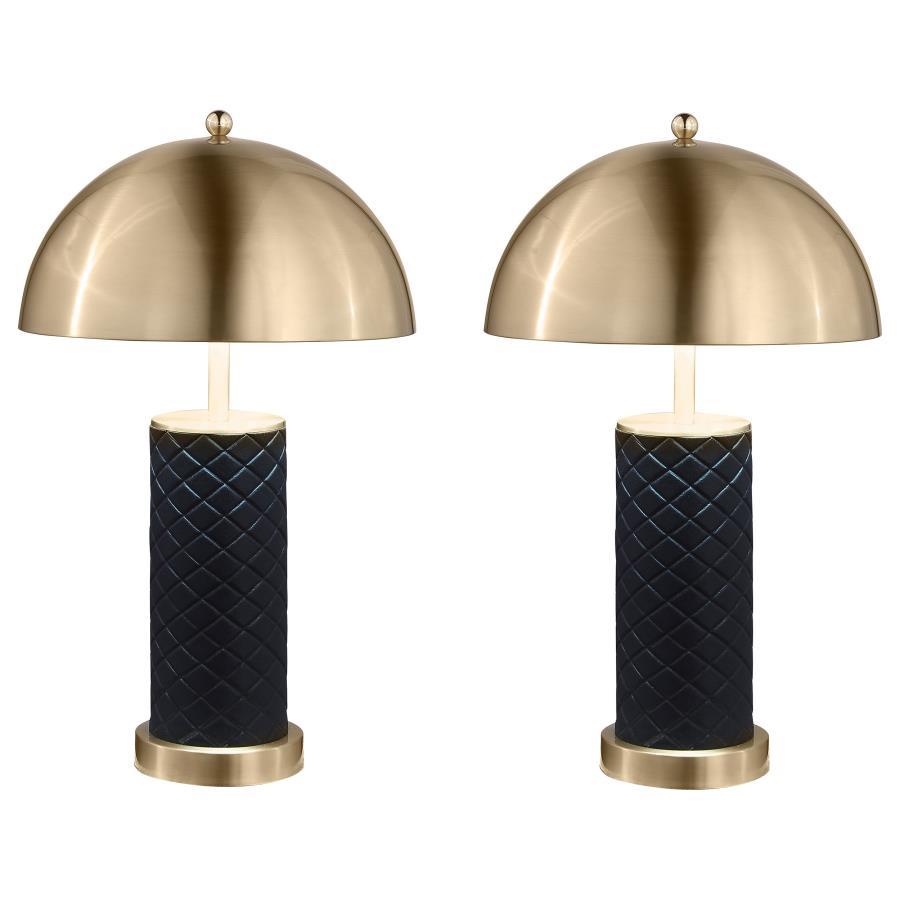 Ferris - Dome Quilted Table Lamp (Set of 2) - Black Coaster Fine Furniture