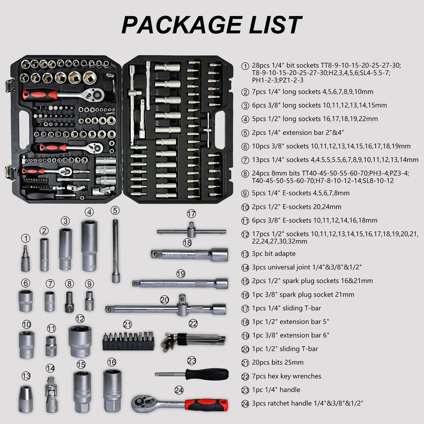 Tool Set Socket And Ratchet Wrench Toolbo 71 Pieces Toolbox Universal Home Car Repair Tool Set For Men Homeowners Diy Enthusiasts And Mechanics - Black Daily Nest