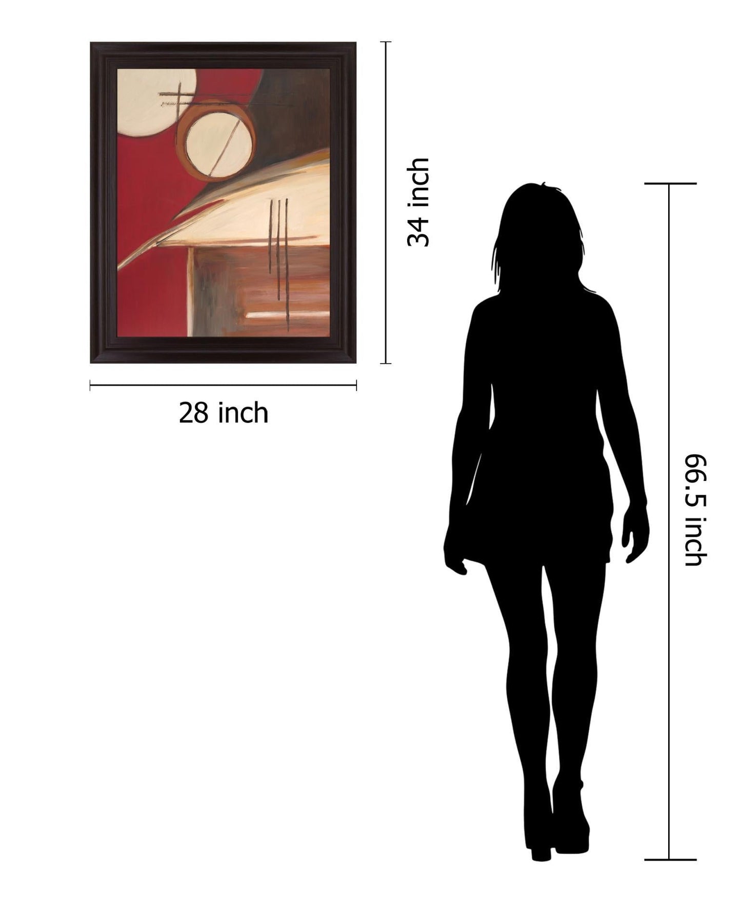 Crimson Orbit - 28" x 34" Framed Wall Art Classy Art