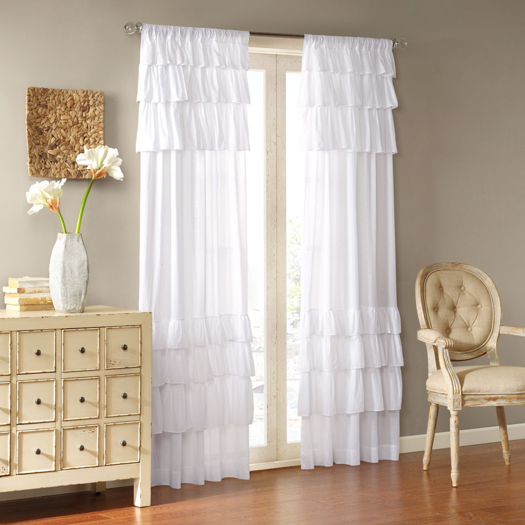 Anna - Oversized Ruffle Panel - White Madison Park