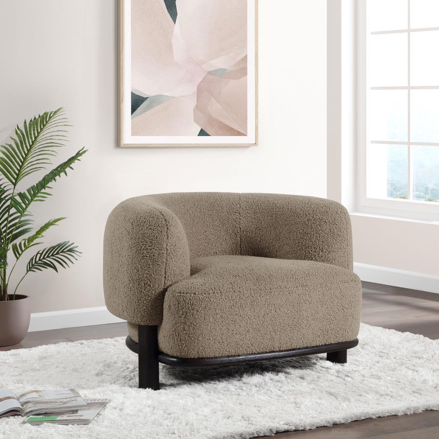 Lawler - Upholstered Barrel Back Accent Chair CoasterEveryday