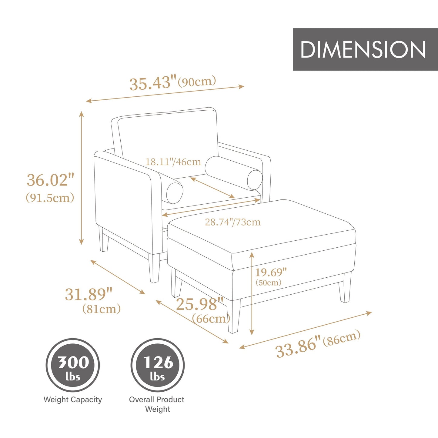 Oversized Swivel Barrel Accent Chair And Ottoman Set With Storage Home Essentials