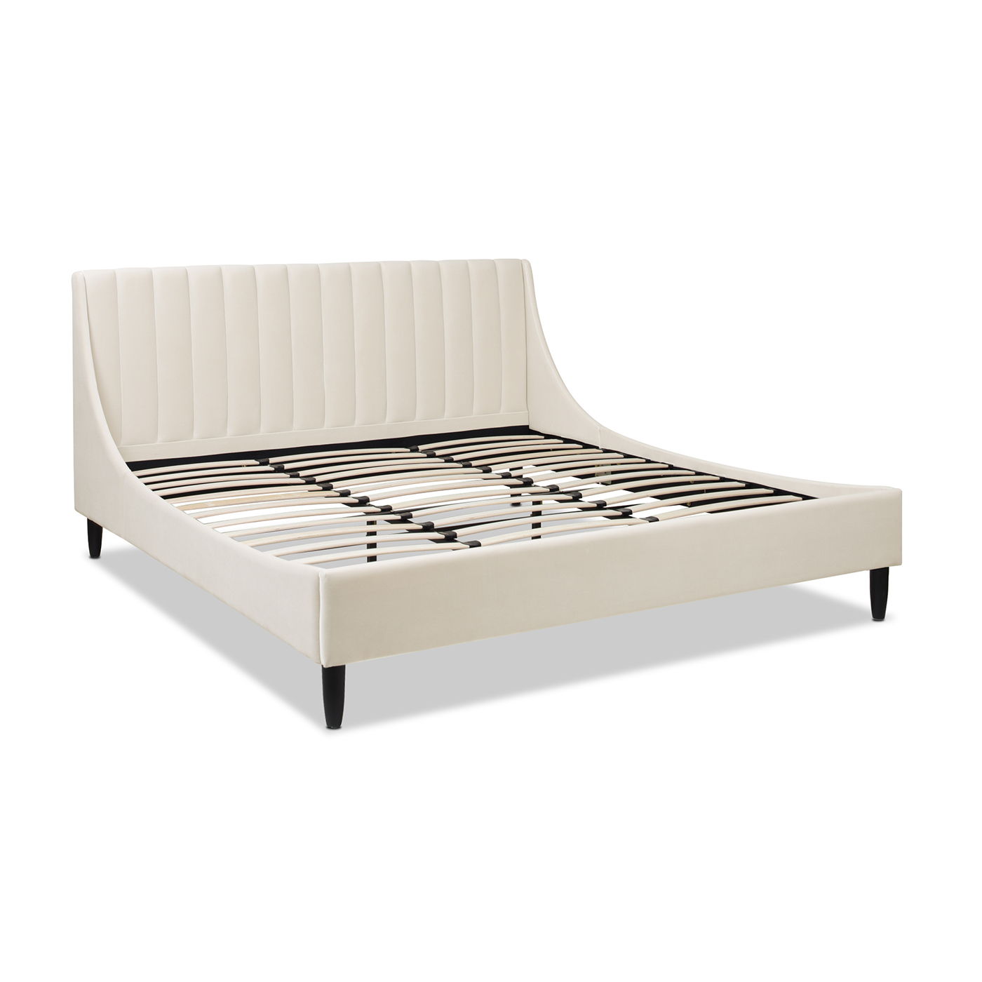 Aspen - Vertical Tufted Modern Headboard Platform Bed Set Jennifer Taylor Home