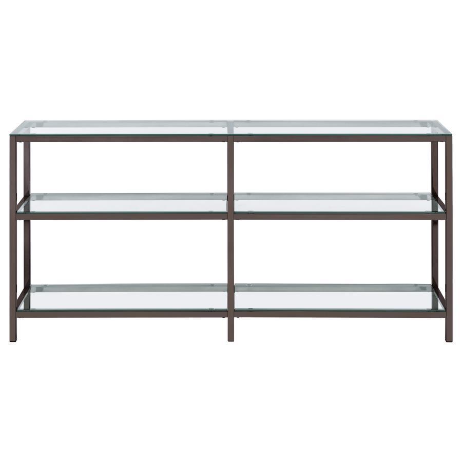 Kate - Console Bookcases - Black Nickel CoasterEssence