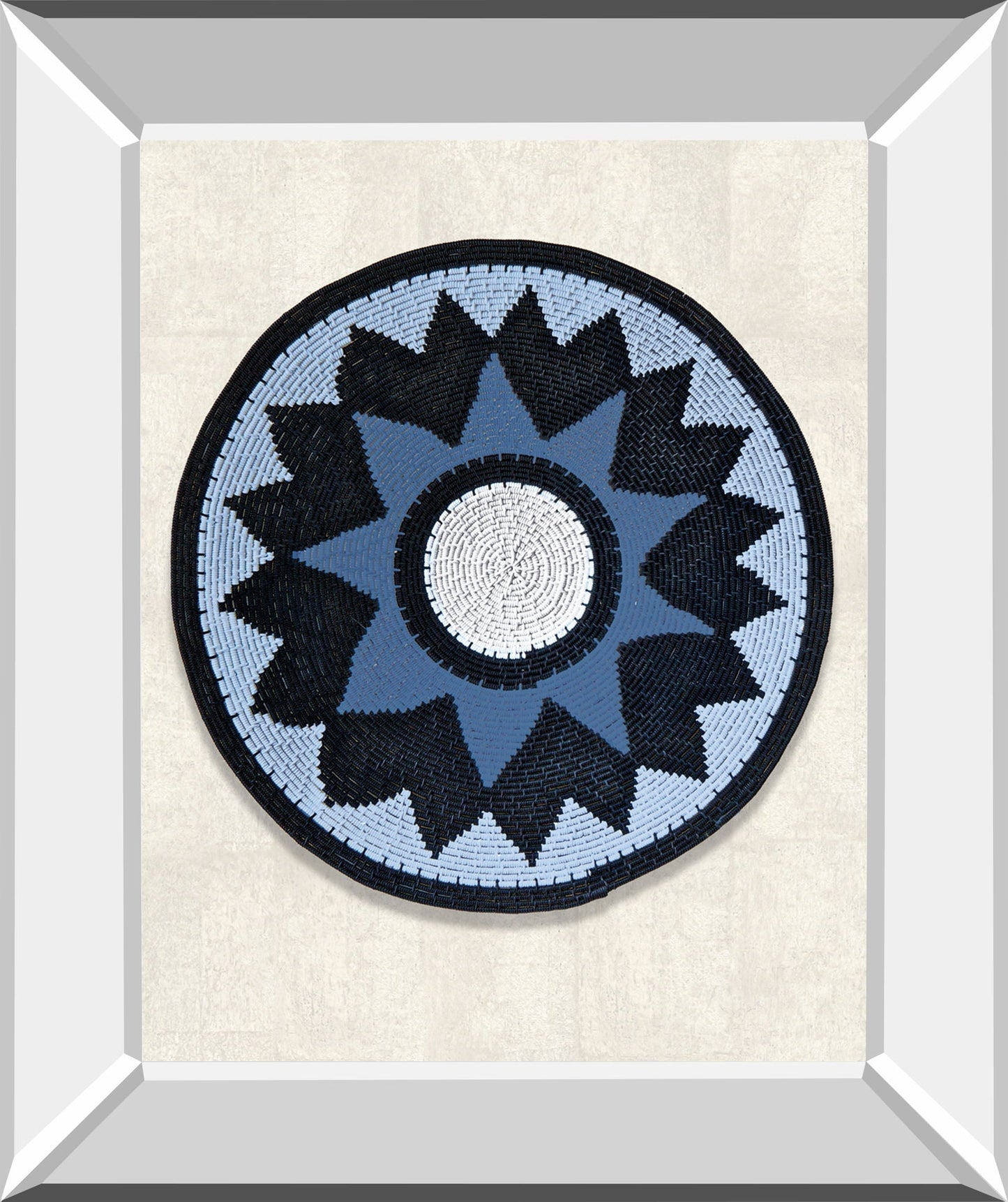 Mrembo By Mark Chandon - Mirror Framed Print Wall Art - Blue - Snoozhouse