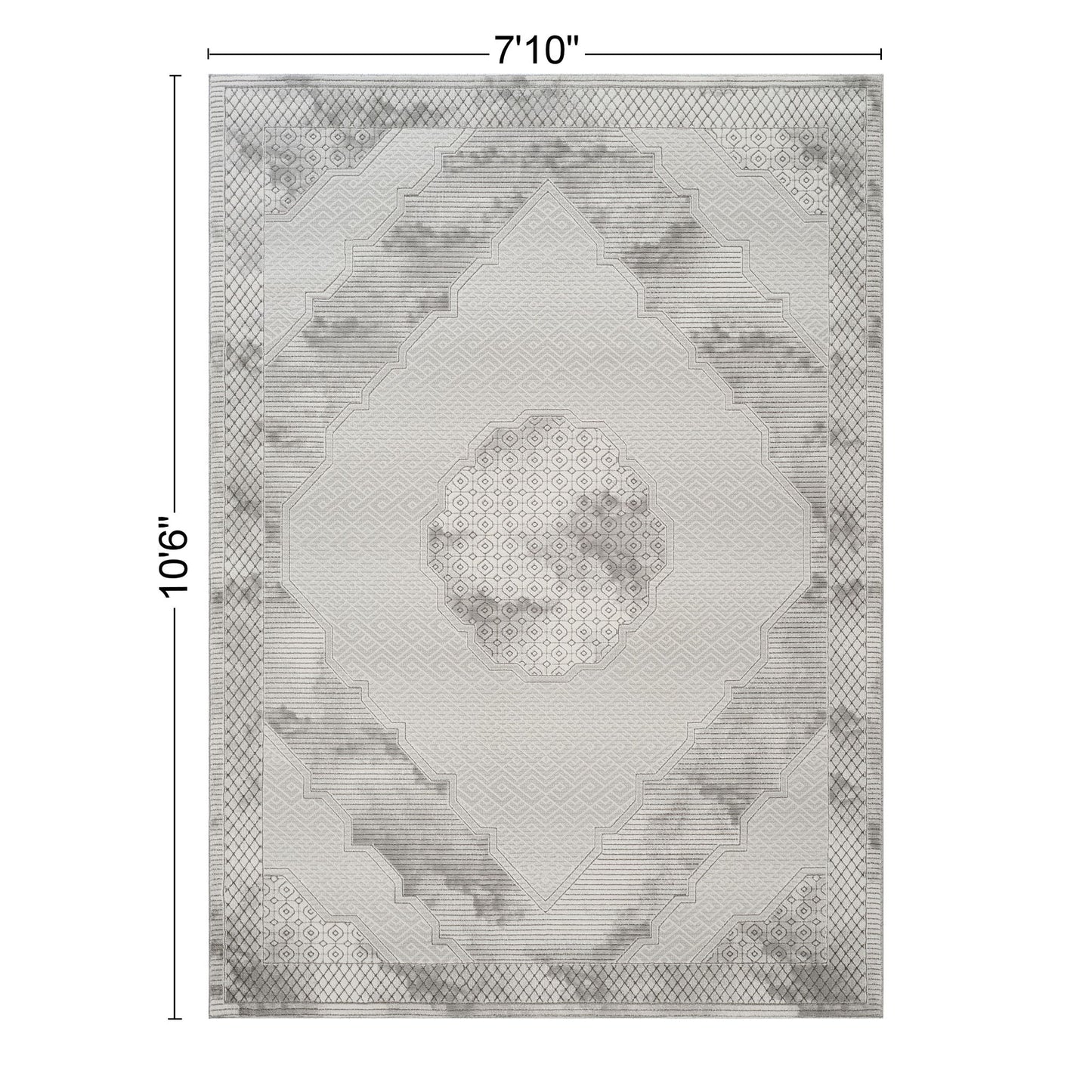 Geometrix - Medallion Rug With Geometric 3D Effect Icona Home Decor