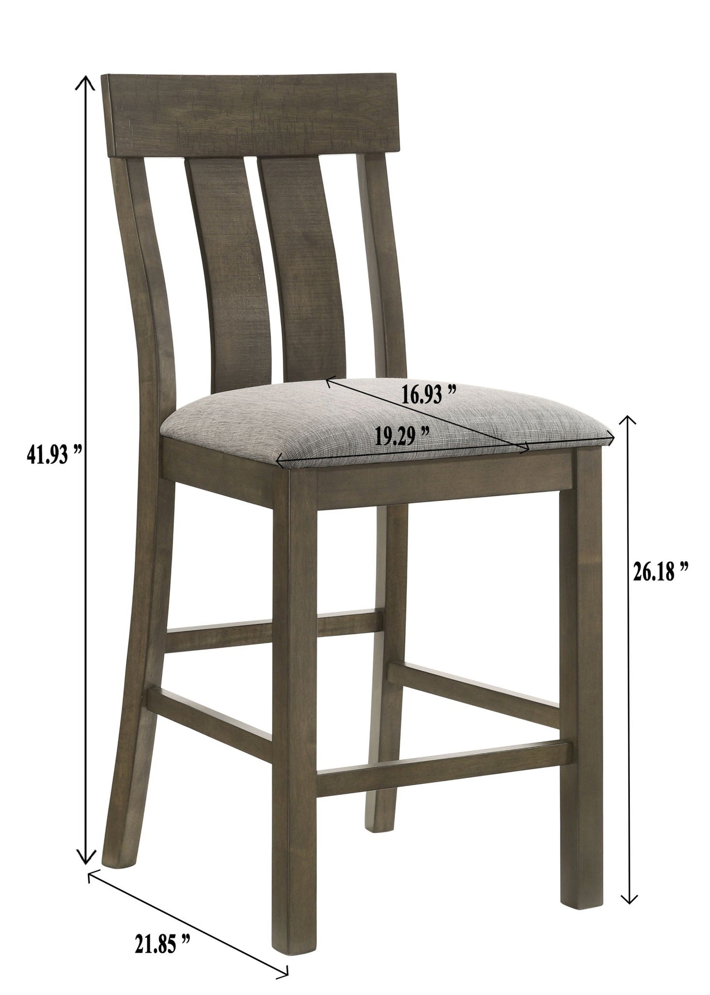 Lloyd - Counter Height Chair (Set of 2) - Brown Crown Mark