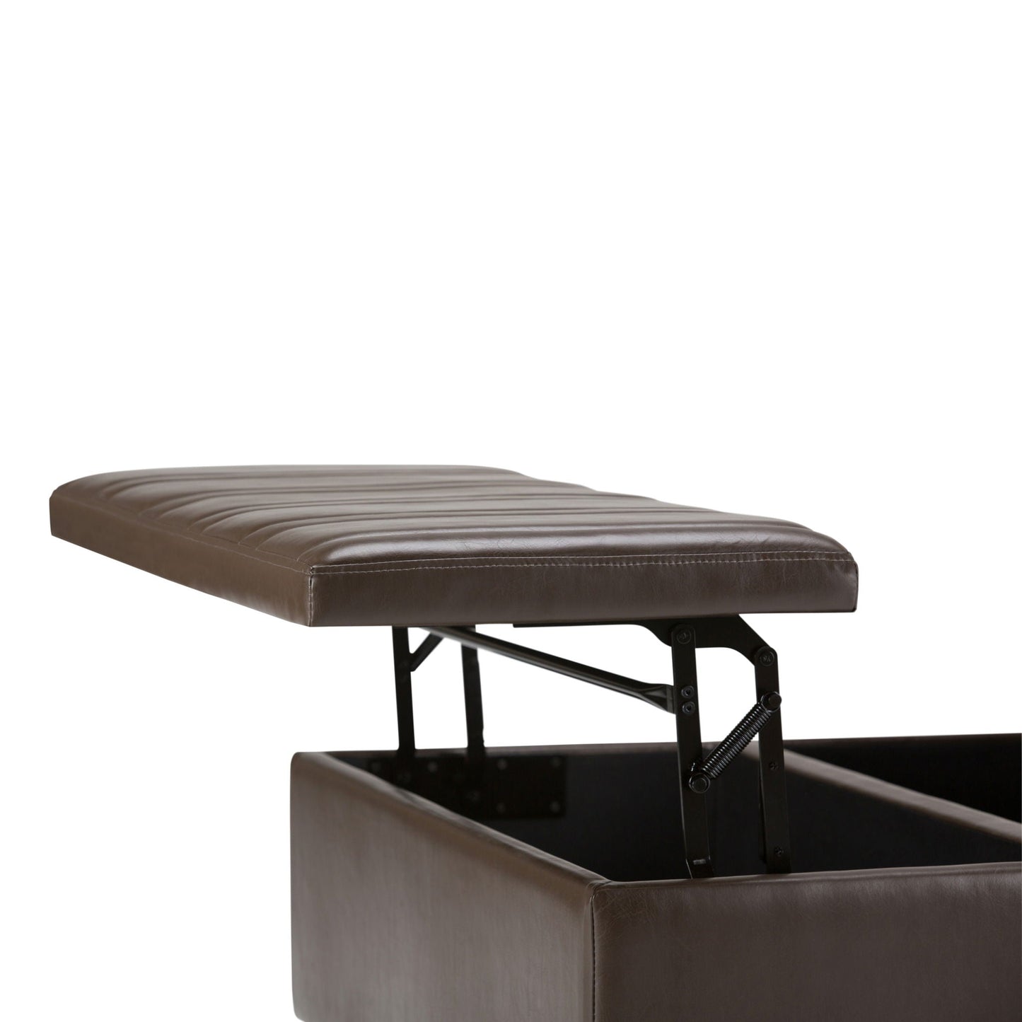 Ellis - Coffee Table Storage Ottoman Contemporary Design Simpli-Home