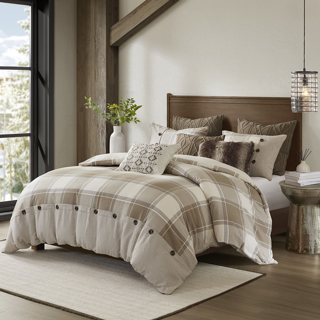 Urban Cabin - 8 Piece Queen Comforter Set - Neutral Madison Park Signature