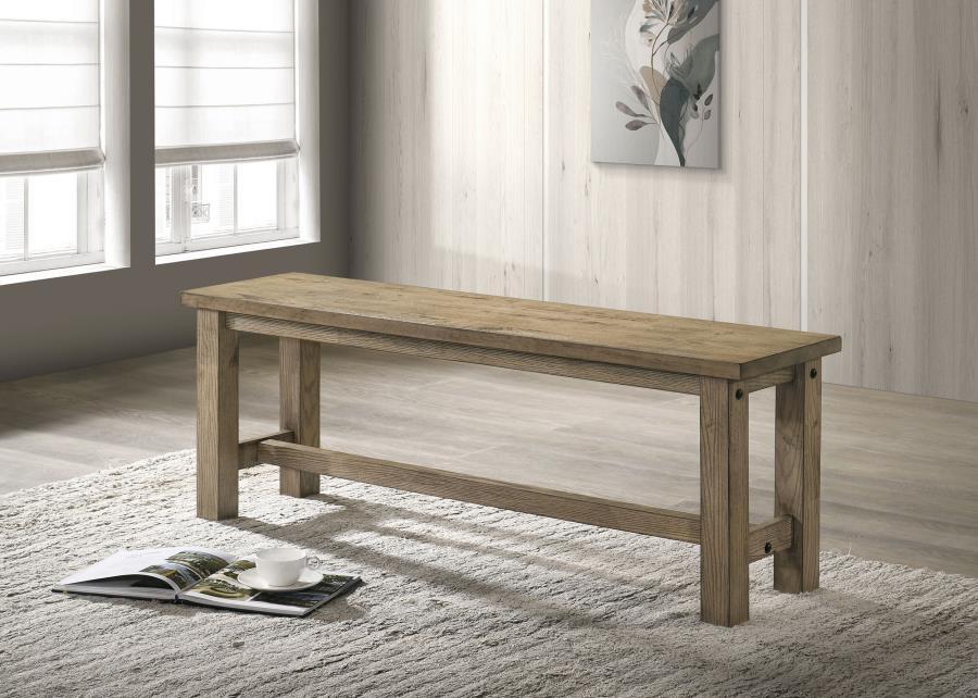 Cardova - 51" Solid Wood Dining Bench - Vineyard Oak Coaster Fine Furniture