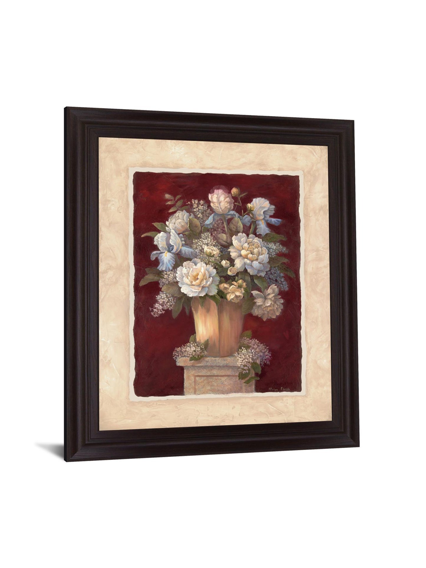 Crimson Petal Harmony - 28" x 34" Framed Wall Art Classy Art
