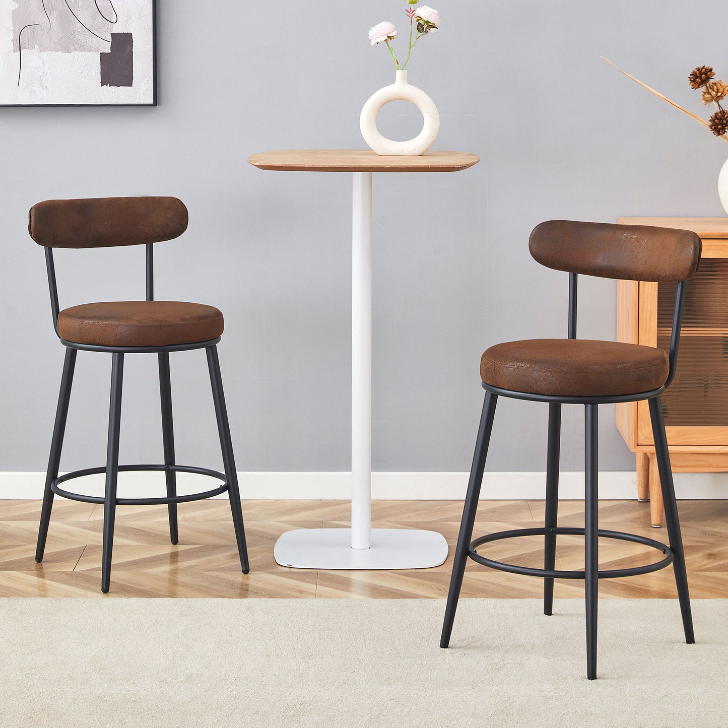 Fashionable Ergonomic High Legged Bar Chairs (Set of 2) Home Essentials
