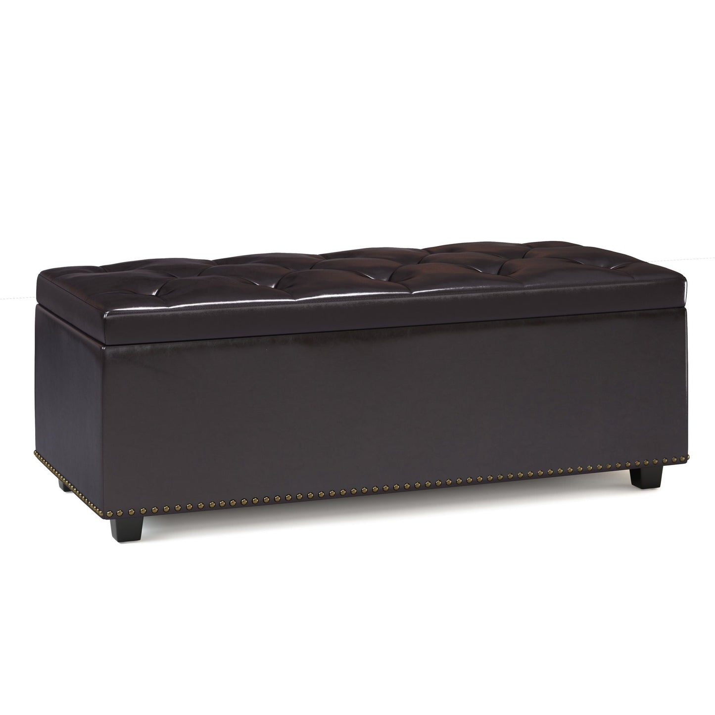 Hamilton - Upholstered Lift Top Rectangular Storage Ottoman Simpli-Home