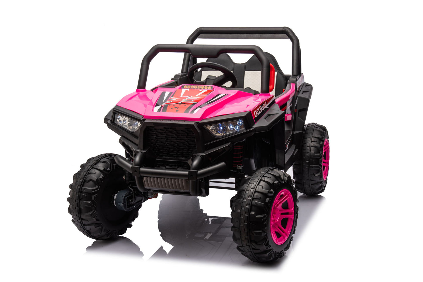 12V7A*1 30W*4 Four-Wheel Drive Leather Seat One Button Start, Forward And Backward, High And Low Speed, Music, Front Light, Power Display, Two Doors Can Open, 2.4G R / C, Seat Belt Four Wheel Absorber Daily Nest
