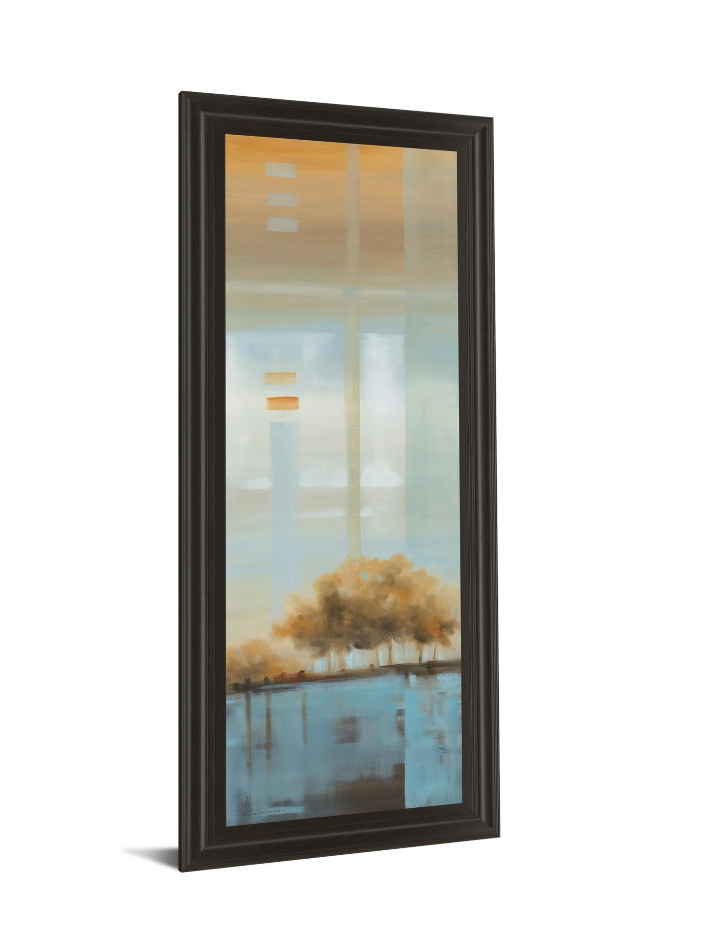 Window On The Word I By Carol Robinson - Framed Print Wall Art - Blue Classy Living