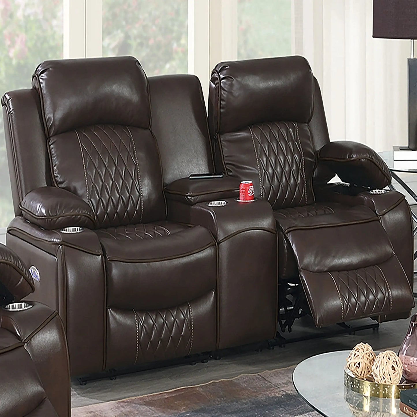 Power Motion Living Room Set With USB Port, Adjustable Headrest, Cup Holder Home Essentials