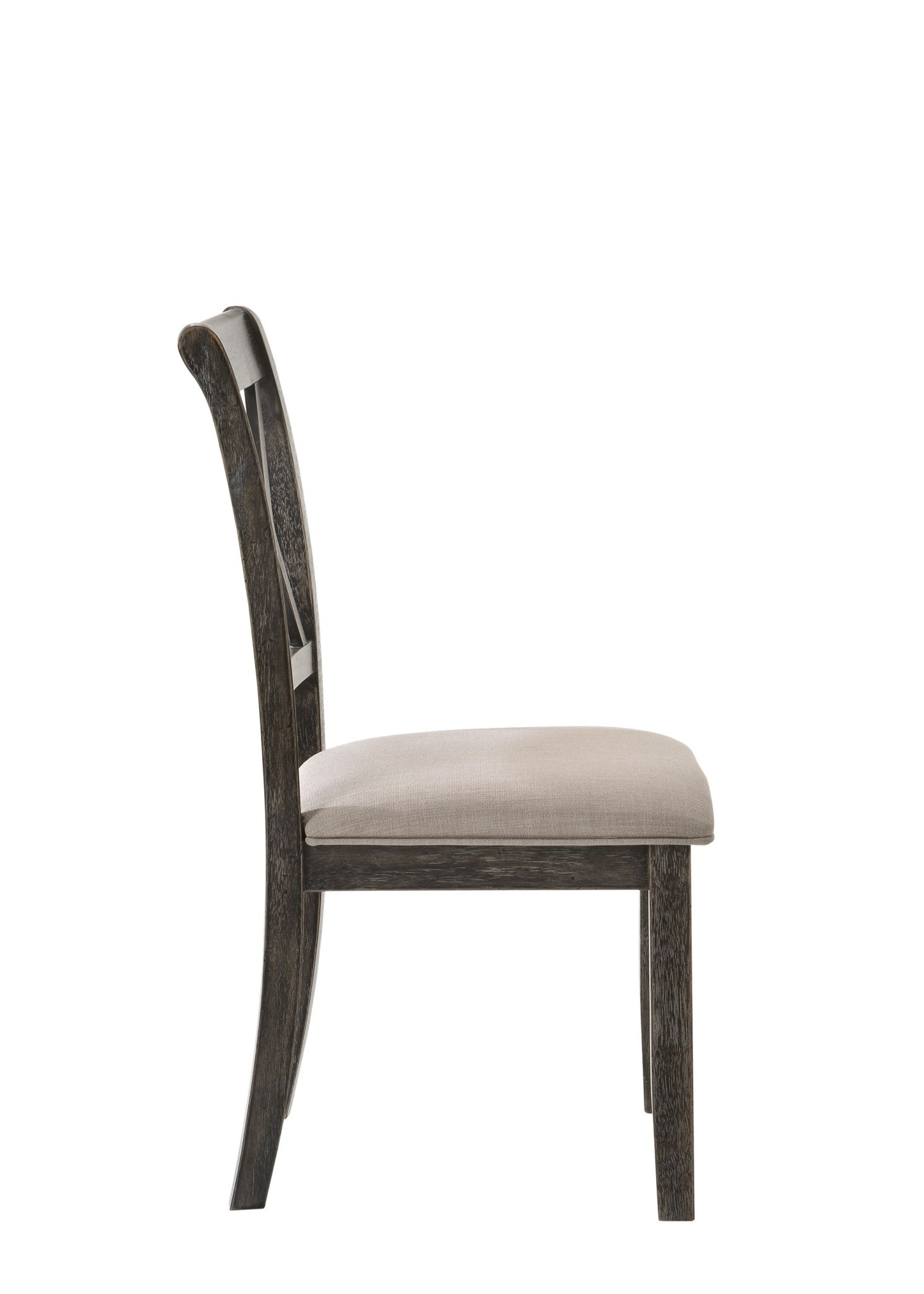 Claudia II - Weathered Side Chair (Set of 2) - Beige / Gray Acme