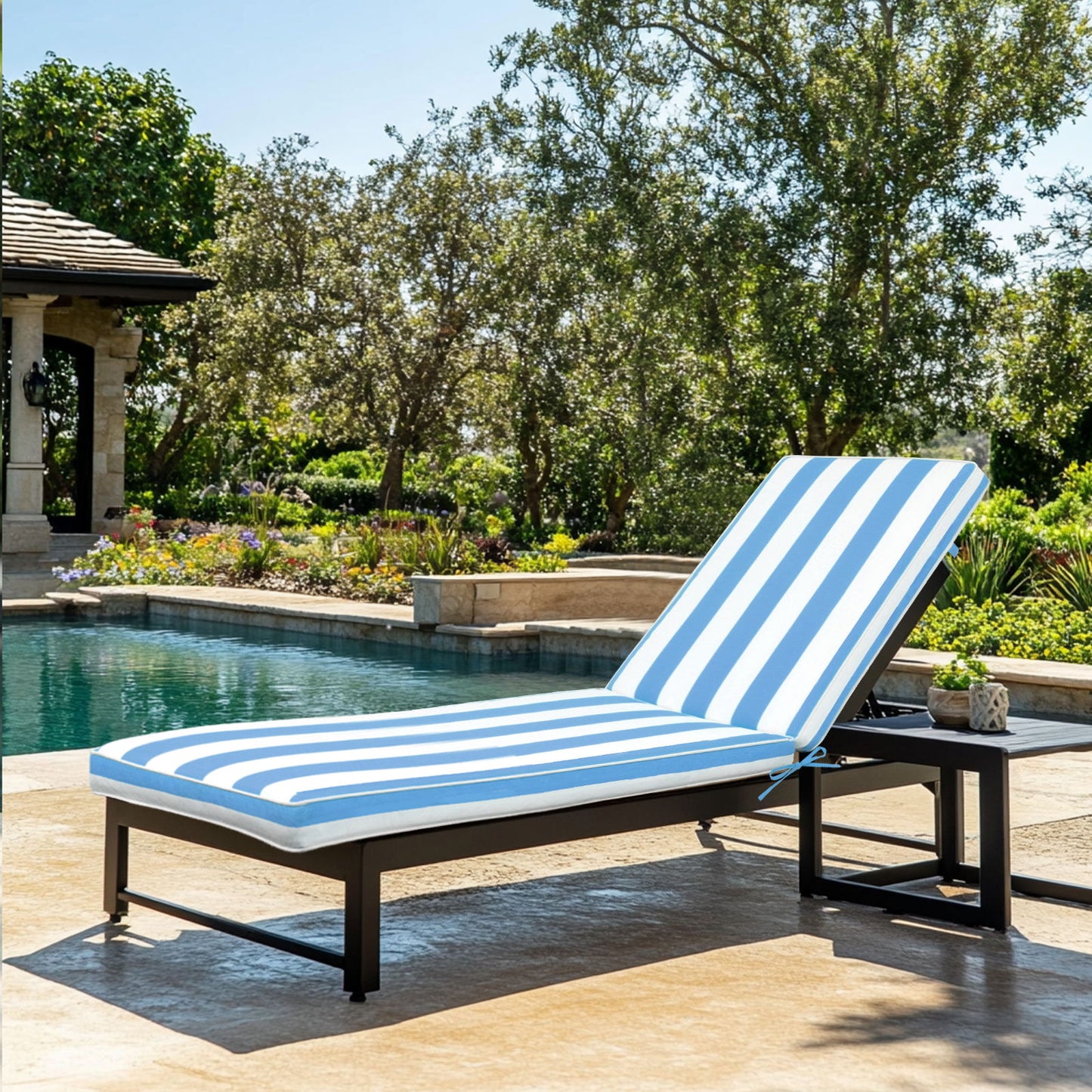 2 Pieces Set Outdoor Lounge Chair Cushion Replacement Patio Furniture Seat Home Essentials