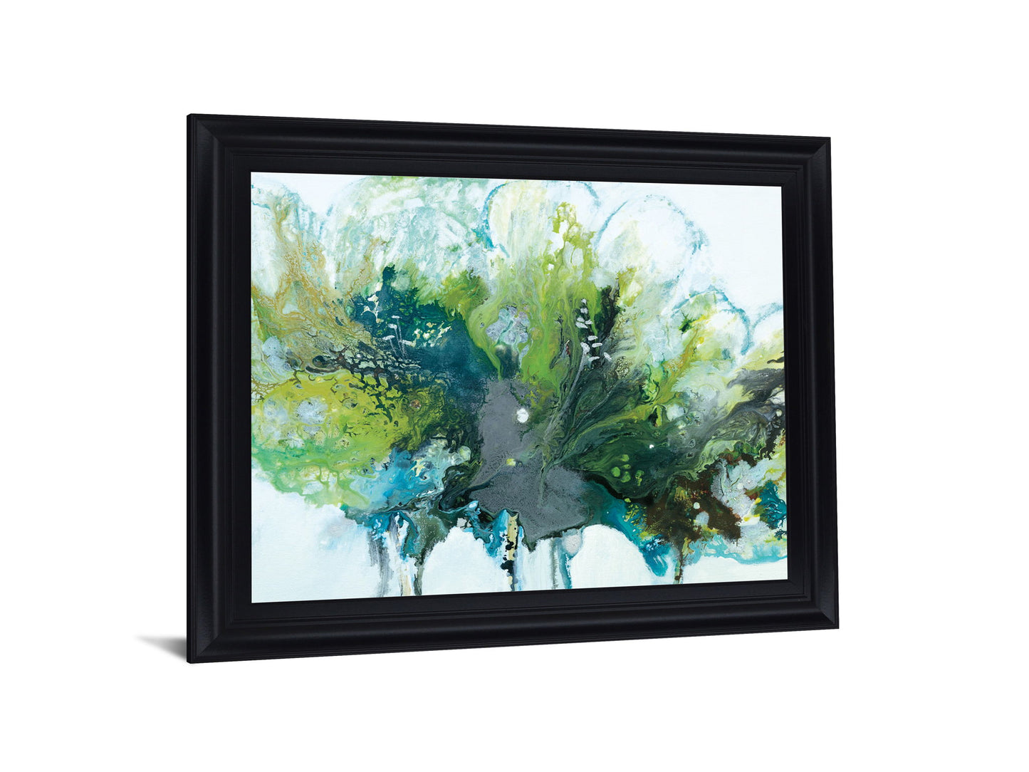 Verdant Surge - 28" x 34" Framed Wall Art