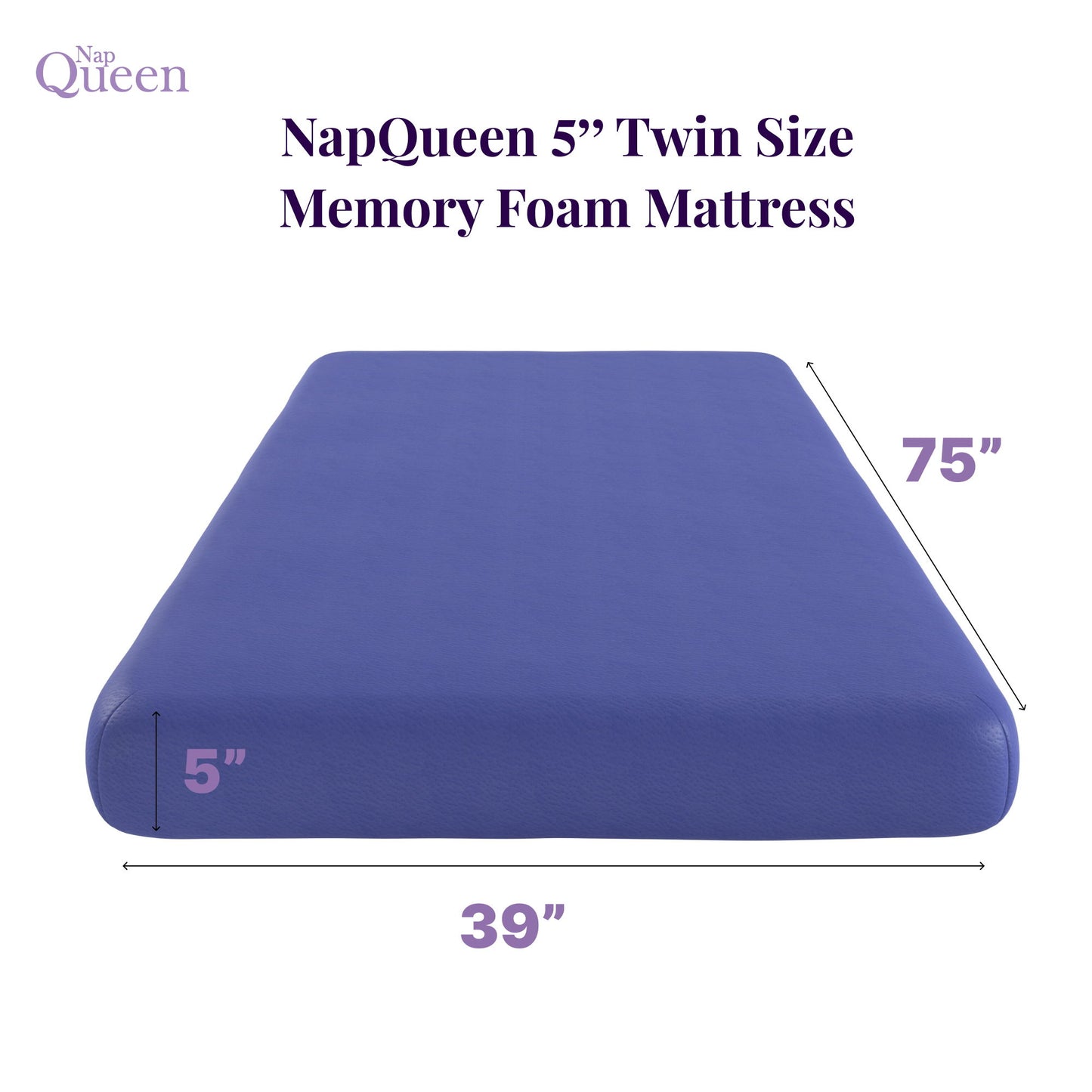 5" Memory Foam Mattress With Responsive Support And Breathable Cover Daily Nest