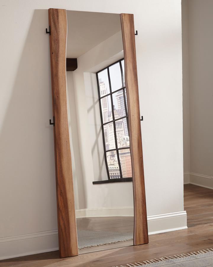 Winslow - Standing Floor Mirror - Smokey Walnut CoasterElevations