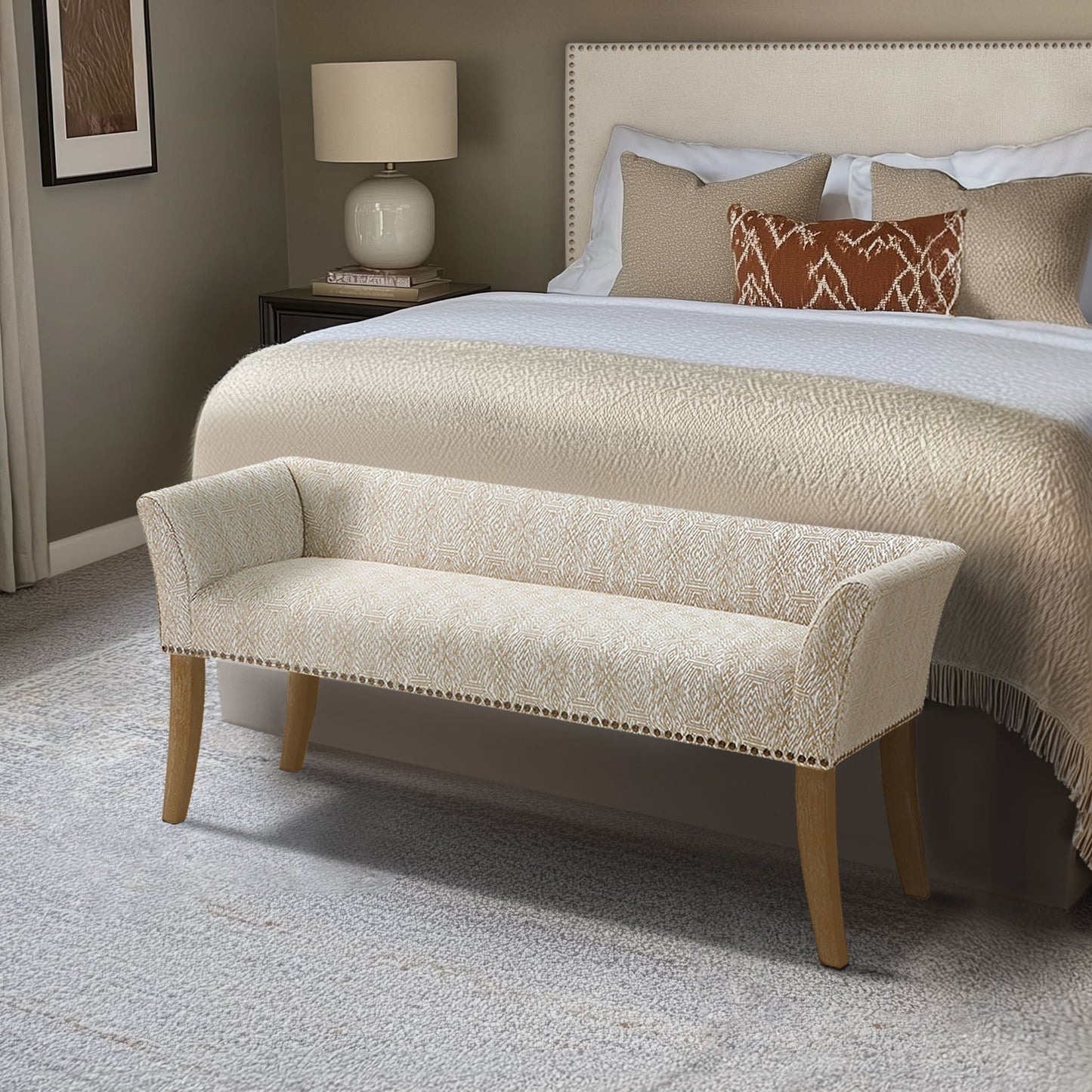 Welburn - Accent Bench - Taupe Multi Madison Park