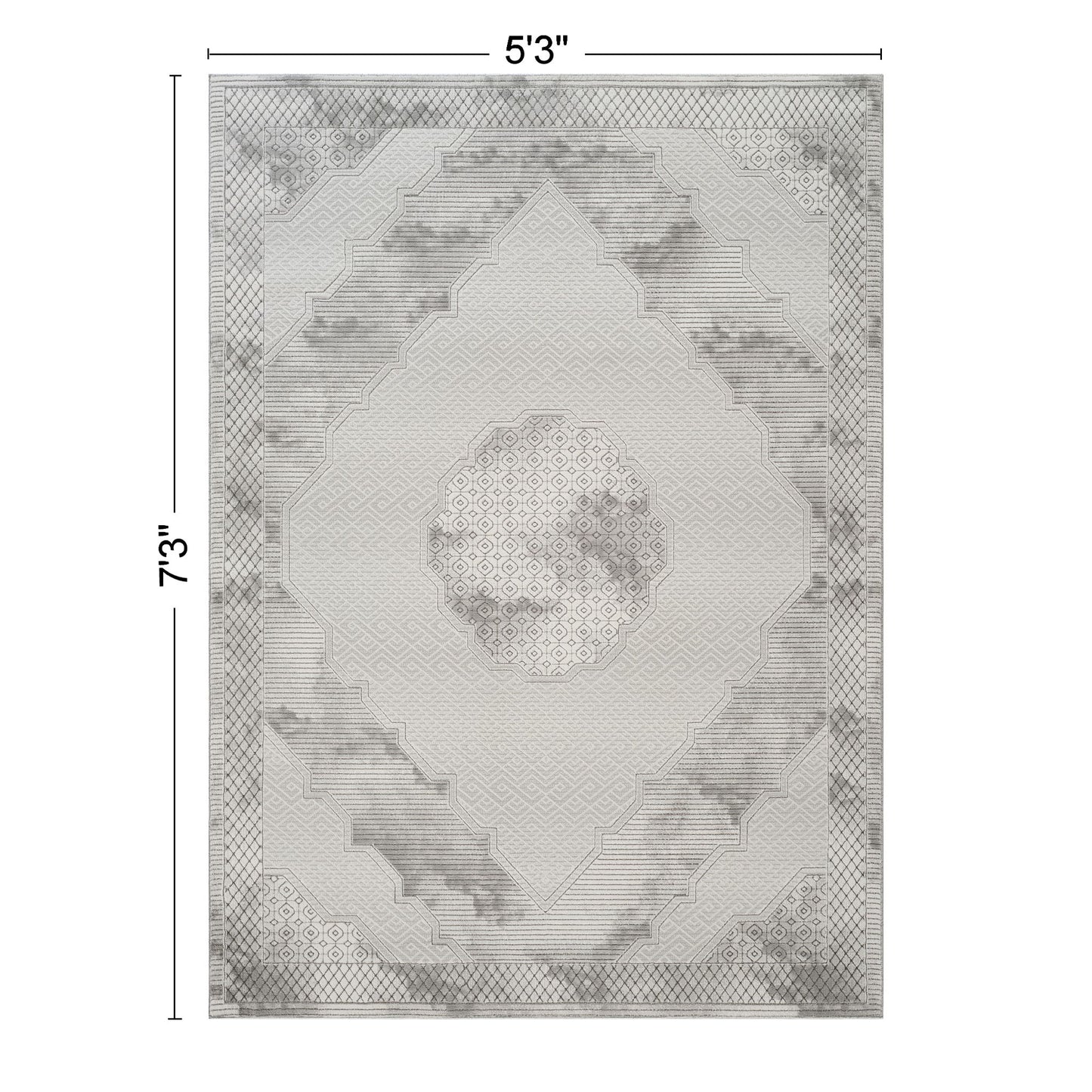 Geometrix - Medallion Rug With Geometric 3D Effect Icona Home Decor