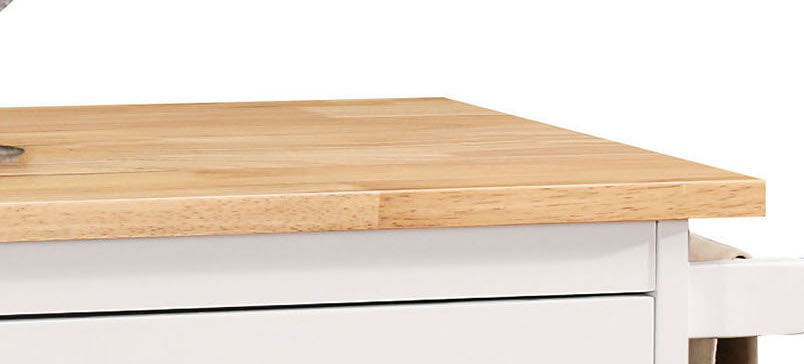 Tullarick - Kitchen Cart - Natural / White Acme