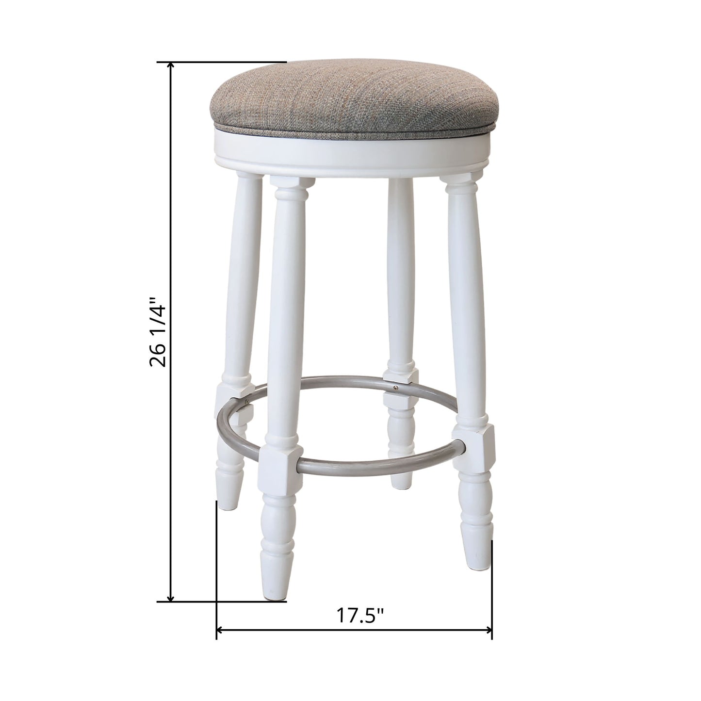 360° Swivel Wooden Barstools With Upholstered Seat, Counter Height (Set of 2) Home Essentials
