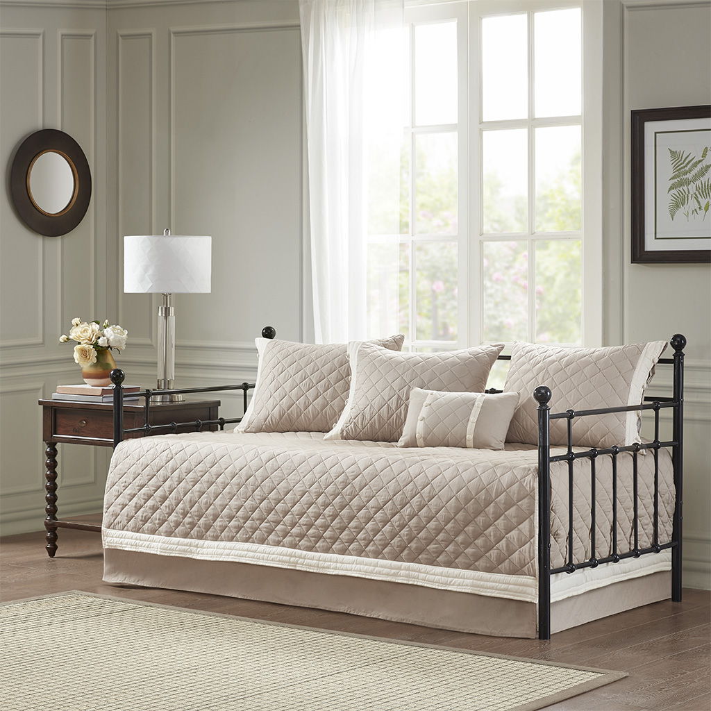 Breanna - 6 Piece Daybed Cover Set - Khaki Madison Park