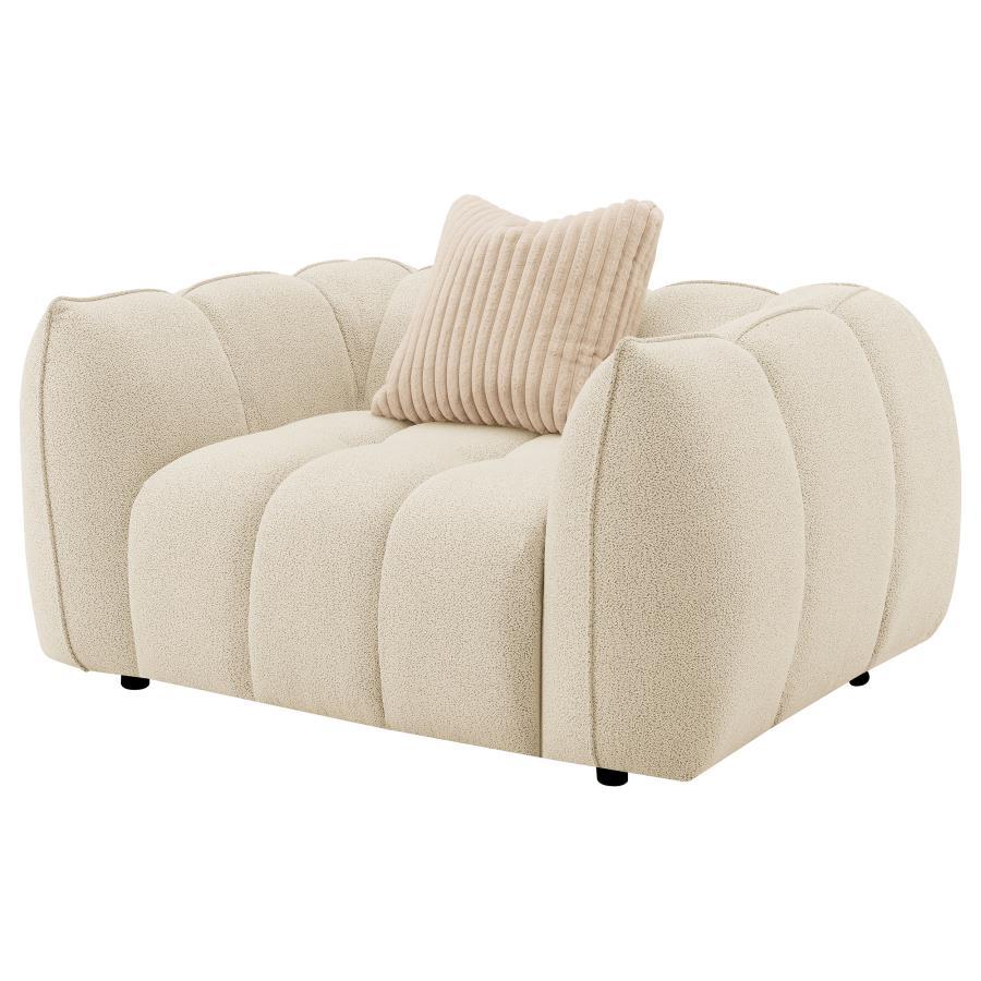 Winchester - Boucle Upholstered Chair And a Half - Sand Pebble Coaster Fine Furniture