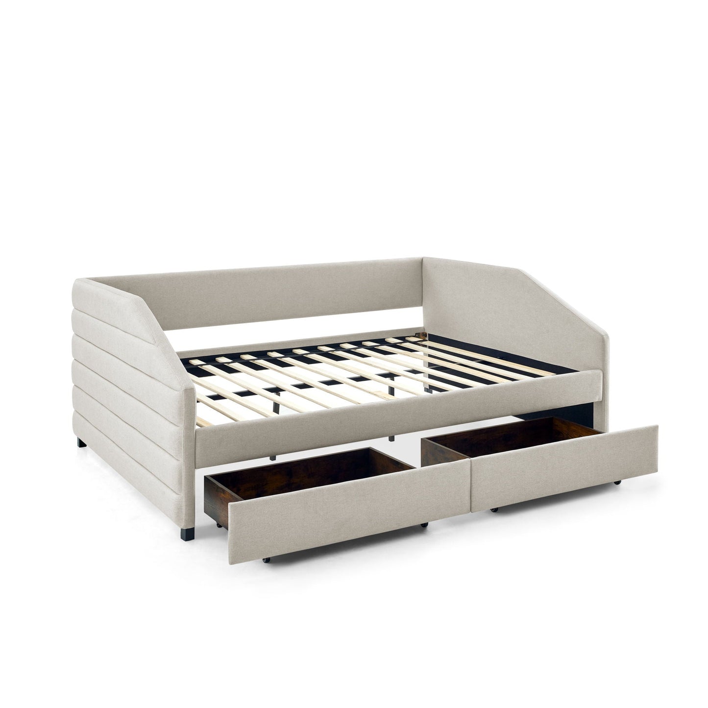 Elegant Daybed With Trundle Upholstered Tufted Sofa Bed Home Essentials