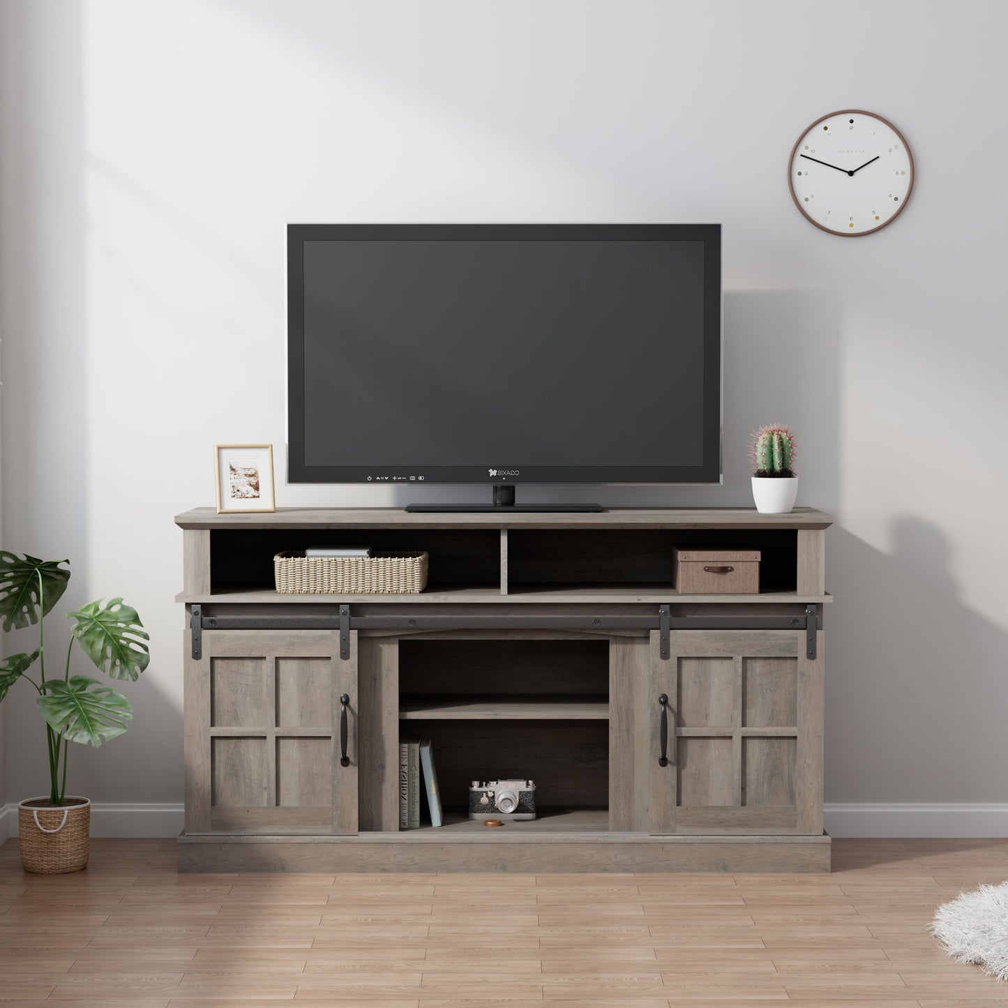 TV Stand With Storage Cabinet And Shelves, TV Console Table Entertainment Center For Living Room, Bedroom Home Essentials