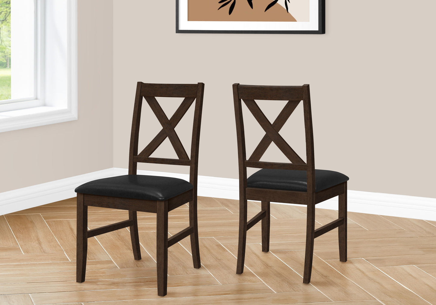 Dining Chair Side, Upholstered For Dining Room, Transitional (Set of 2) 8th Street