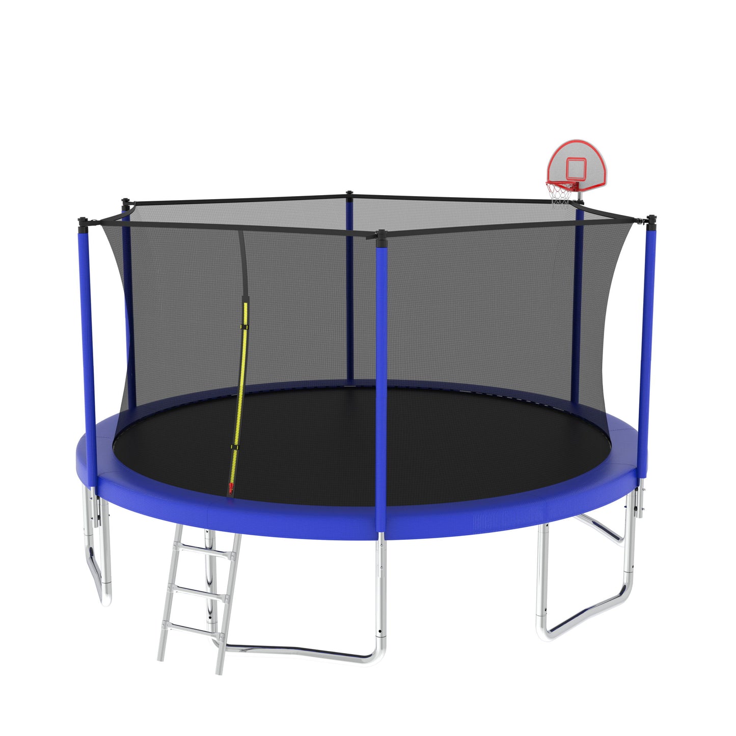 14Ft For Kids Children With Safety Enclosure Net Outdoor Backyards Large Recreational Trampoline - Blue Daily Nest