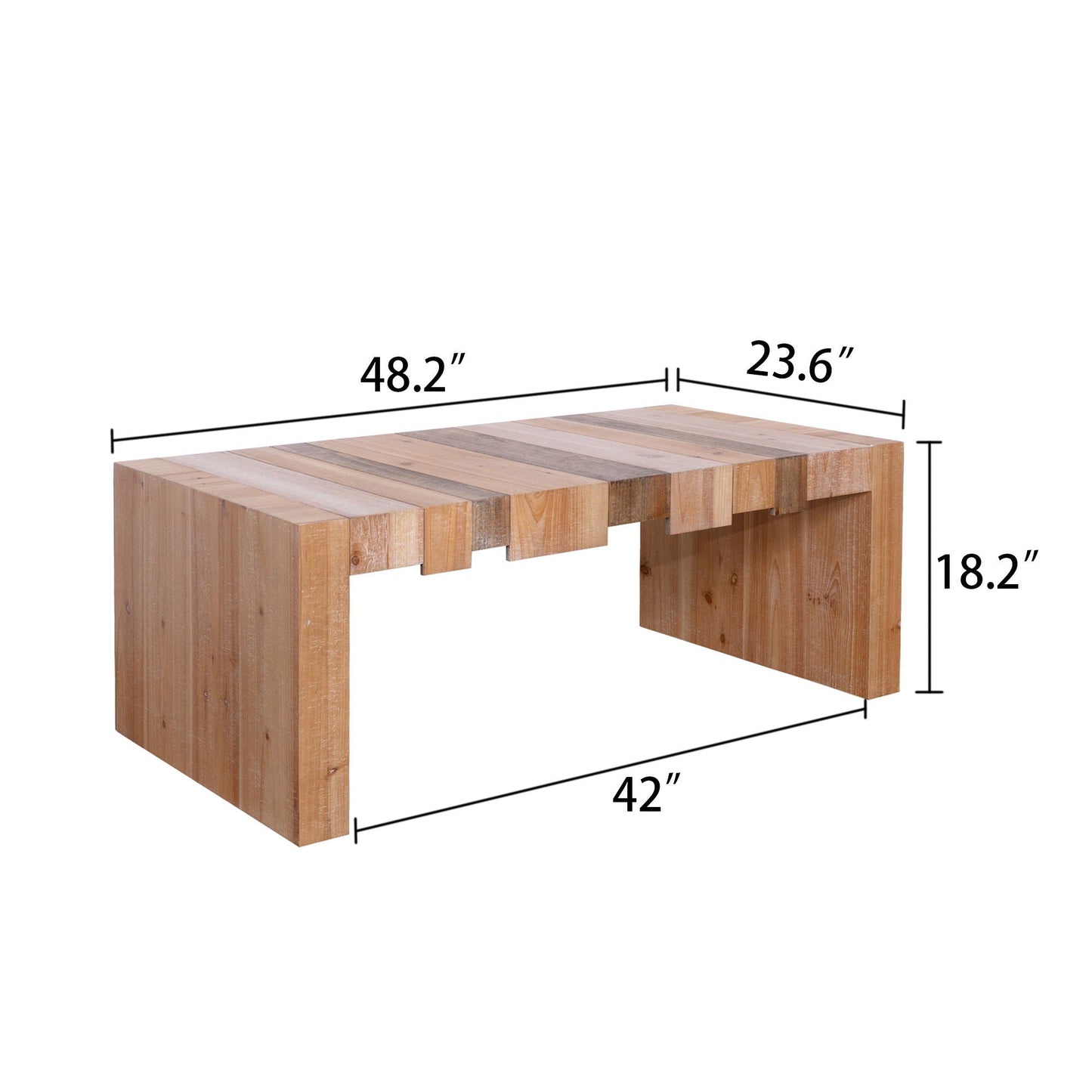 Modern Rustic Table With Sculpted Block Design Home Essentials
