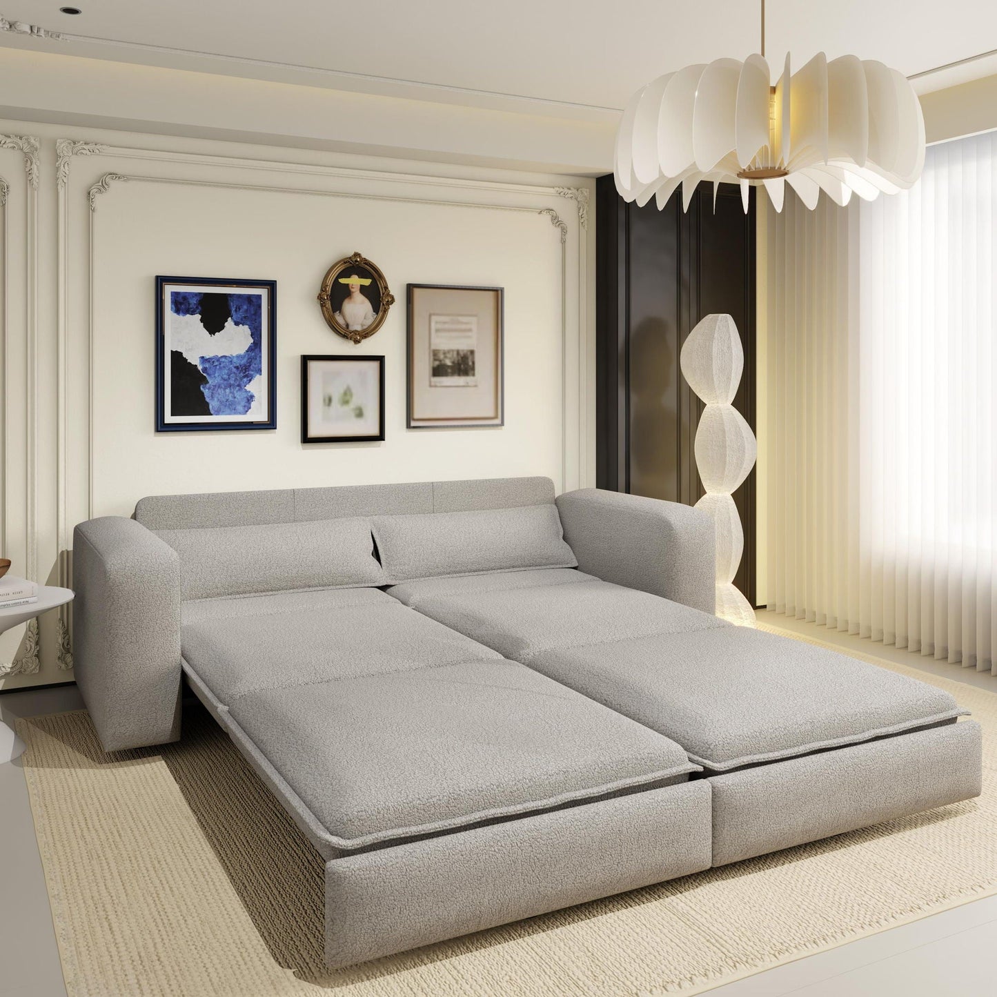 Sleeper Pull Out Sofa Bed, 3 In 1 Convertible Chaise Lounge Home Essentials